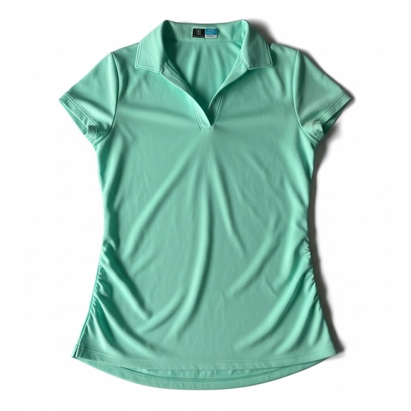 PGA Tour Tops - PGA Tour Women’s Medium Performance Golf Polo Mint Green Athletic Top